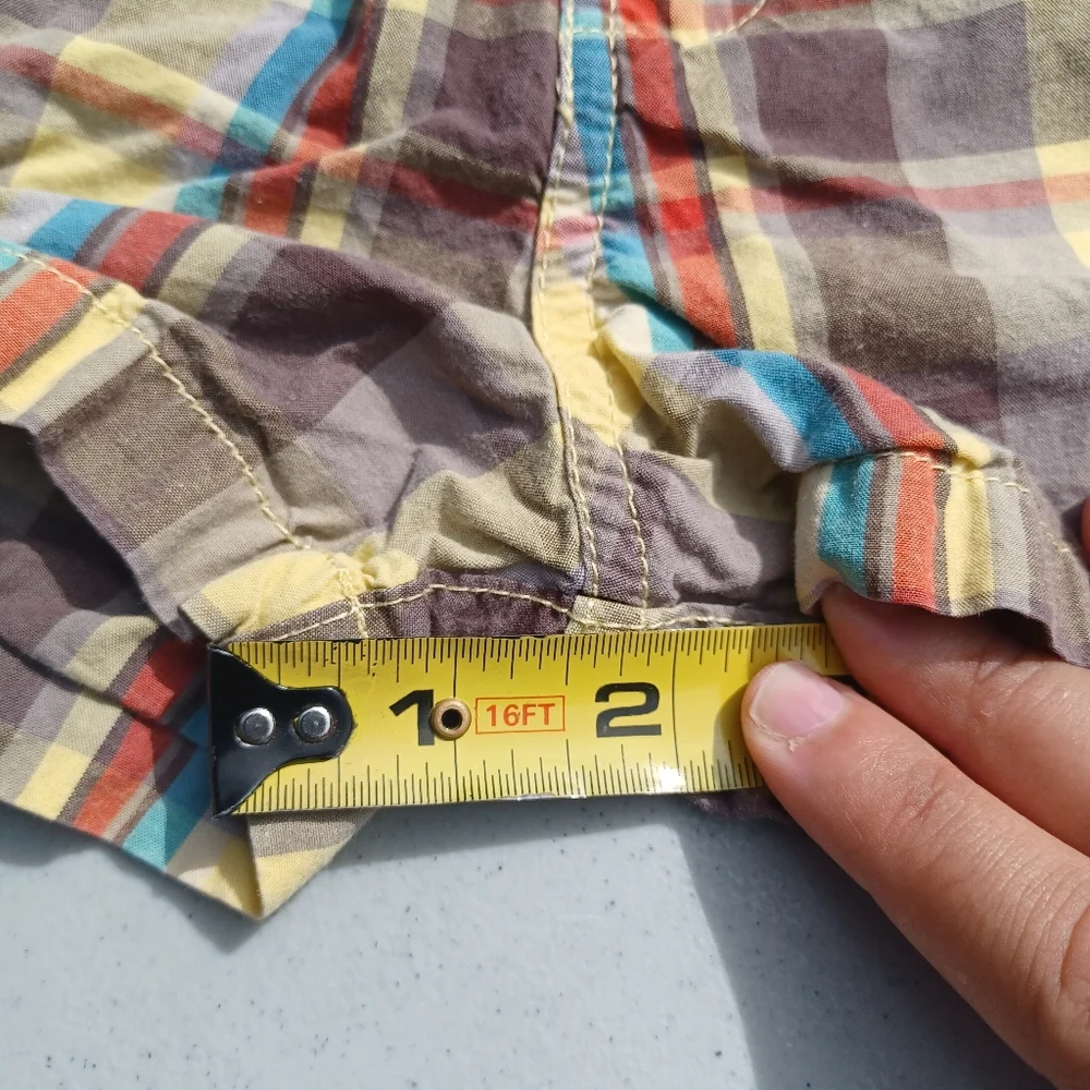 OshKosh Plaid Elastic Waist Shorts w Pockets Baby 3m